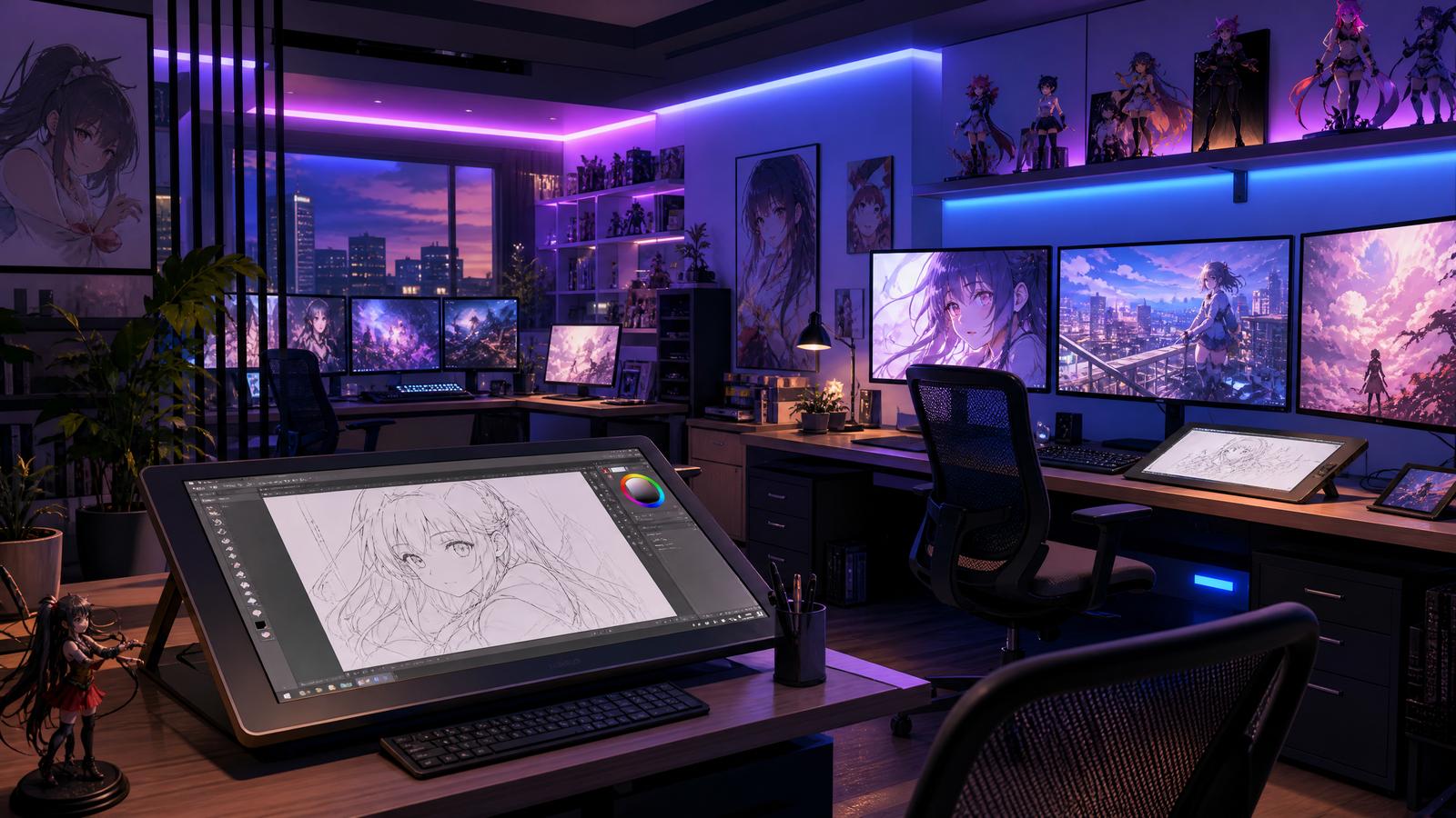 51动漫制作工作室实景